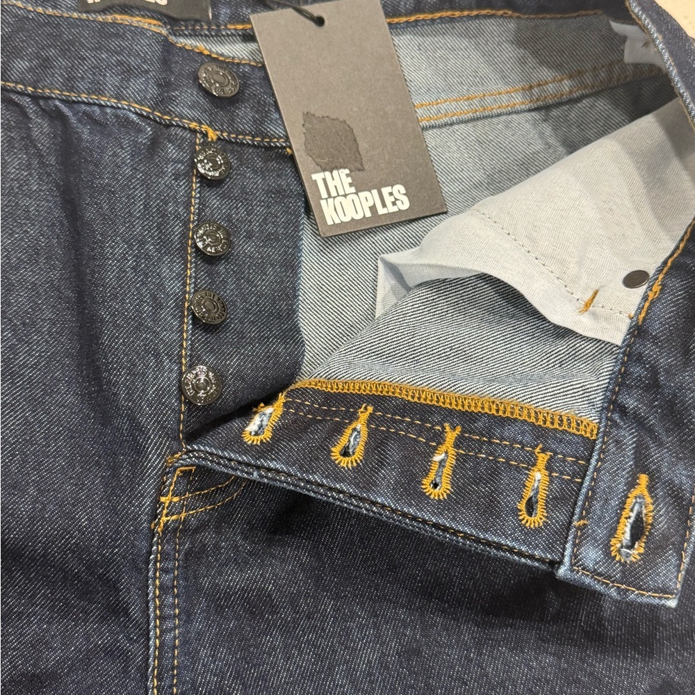 NWT The Kooples Women's Dark Wash Button Fly Straight Leg Jeans - Size 31 - Picture 7 of 12